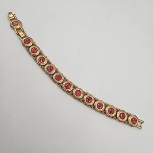 Camrose Kross JBK Jacqueline Kennedy Red Castellani Wedding Link Bracelet